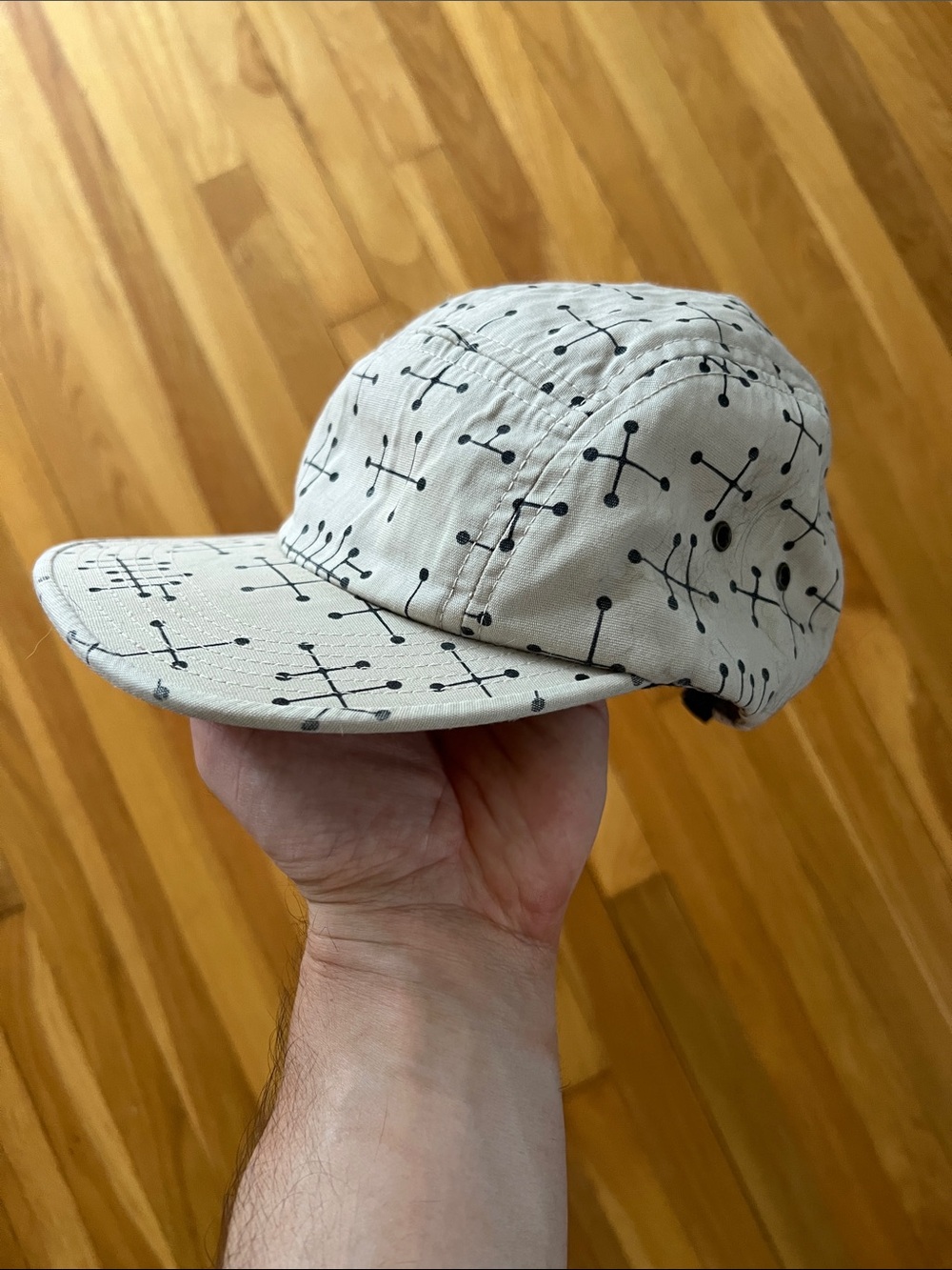 HUF Five Panel Hat with Eames Maharam Dot Pattern